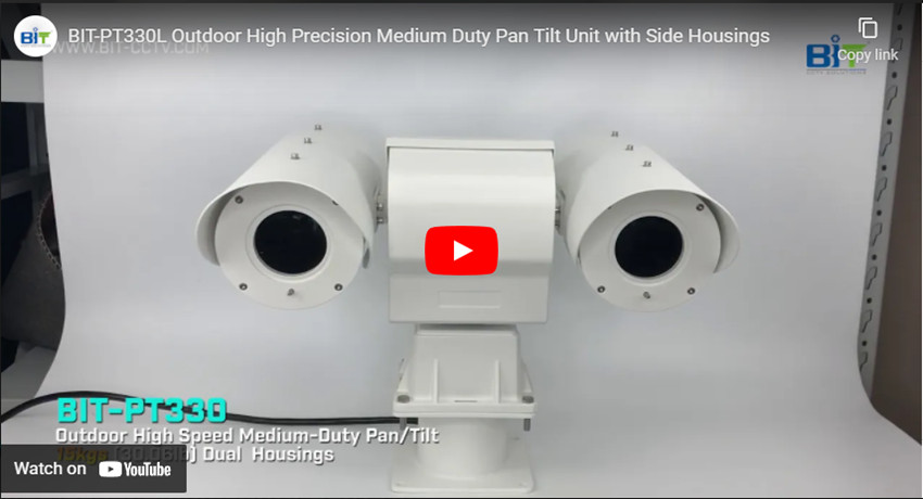 BIT-PT330L Outdoor High Precision Medium Duty Pan Tilt Unit with Side Housings