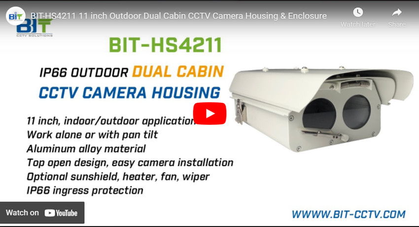 BIT-HS4211 11 inch Outdoor Dual Cabin CCTV Camera Housing & Enclosure